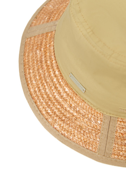 Шляпа с плетеными полями|Основной цвет:Бежевый|Артикул:054981-00000 | Фото 2