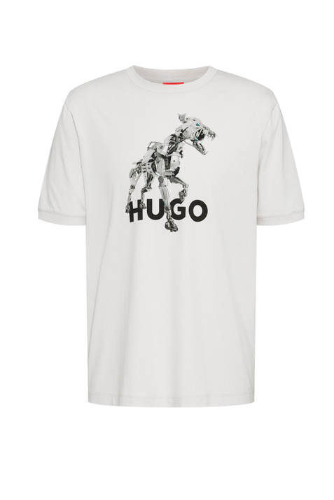 HUGO Футболка свободного кроя с короткими рукавами (Серый цвет), артикул 50475590 | Фото 1