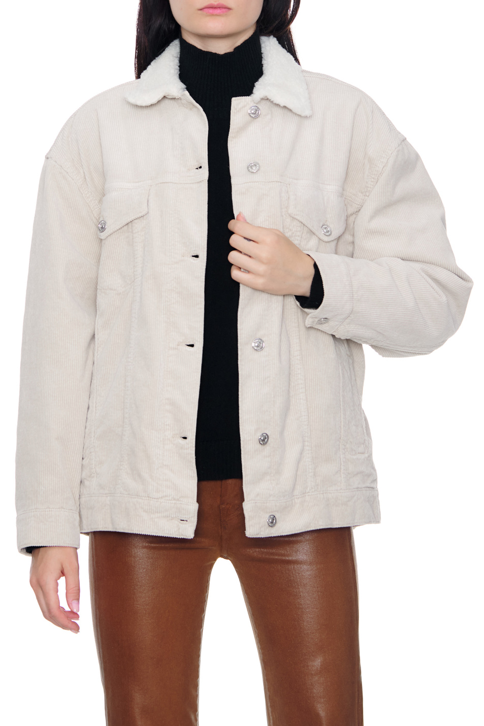 7 for all Mankind Куртка из вельвета с искусственным мехом (цвет ), артикул JSEJB770WW | Фото 5