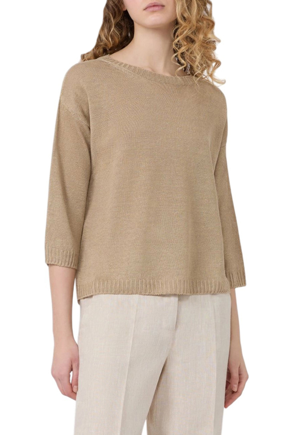 Женский Weekend Max Mara Джемпер CANNONE из льна (цвет ), артикул 2615361052 | Фото 3