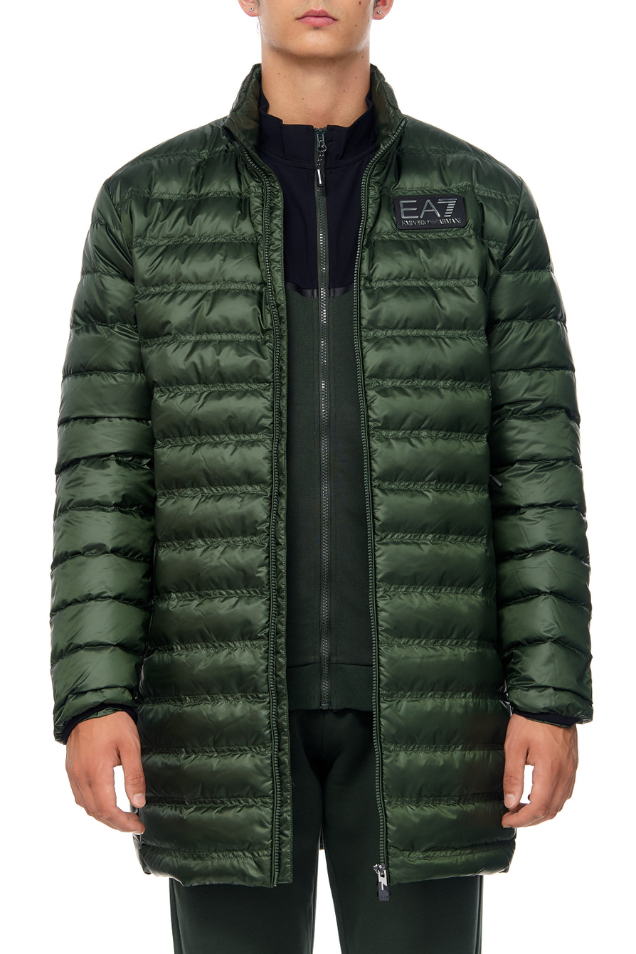 EA7 ❤ мужская куртка стеганая с логотипом со скидкой 42