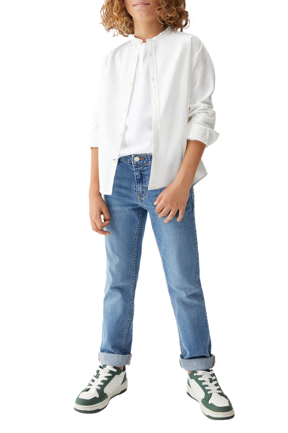 Мальчикам Mango Kids Джинсы REGULAR4 из эластичного хлопка (цвет ), артикул 47072877 | Фото 2