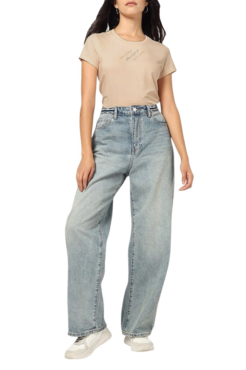 Женский Armani Exchange Футболка из эластичного хлопка (цвет ), артикул XW000599-AF10355 | Фото 3