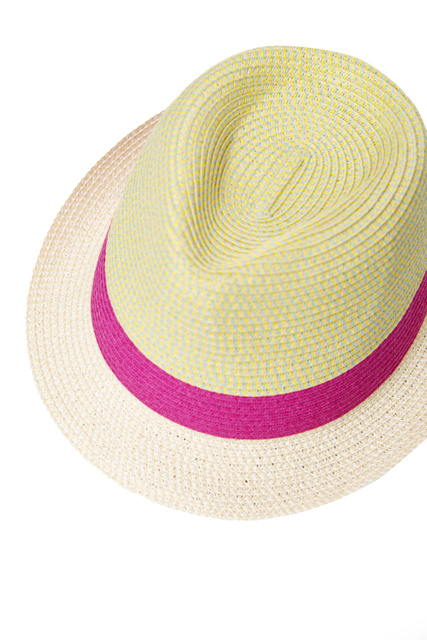 Шляпа с контрастной полосой|Основной цвет:Розовый|Артикул:054957-00000 | Фото 2