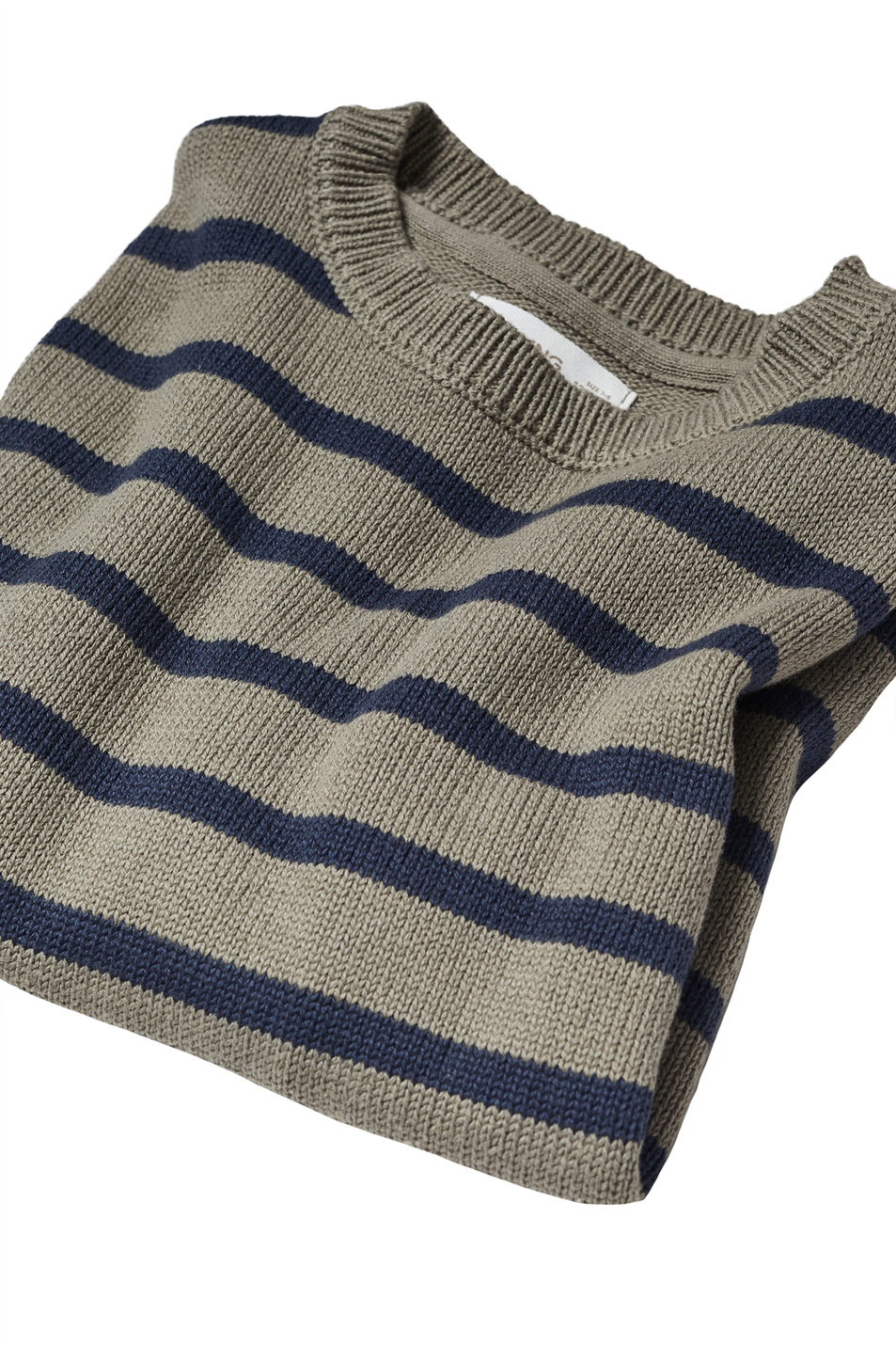 Мальчикам Mango Kids Джемпер WALLY4 из смесового хлопка в полоску (цвет ), артикул 47093253 | Фото 3