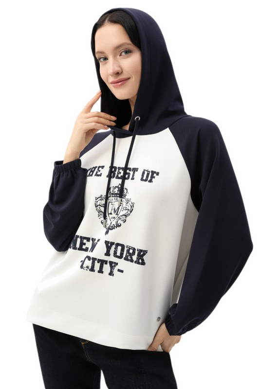 Женский Monari Худи с контрастными рукавами (цвет ), артикул 410099 | Фото 4