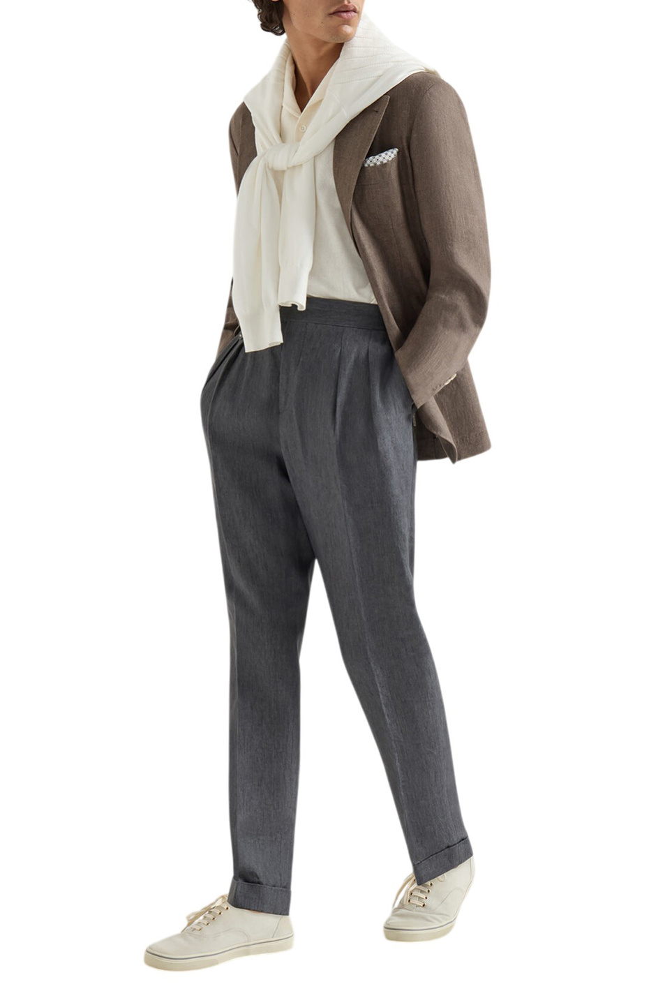 Мужской Brunello Cucinelli Пиджак Cavallo из льна (цвет ), артикул MB4307BWD | Фото 2