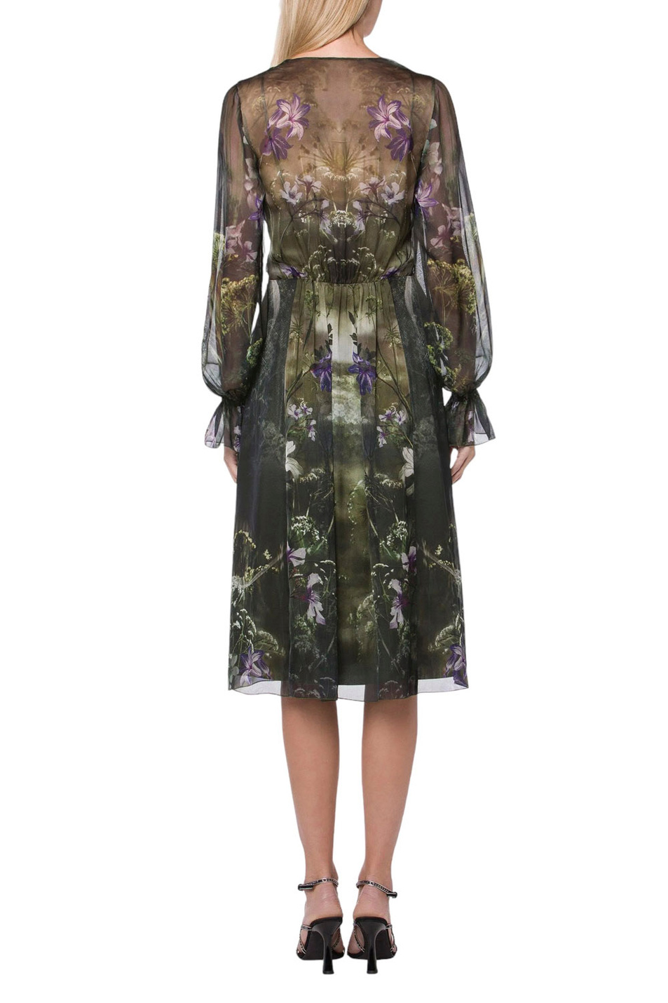 Женский Alberta Ferretti Платье из натурального шелка с принтом (цвет ), артикул A0459-6640 | Фото 3
