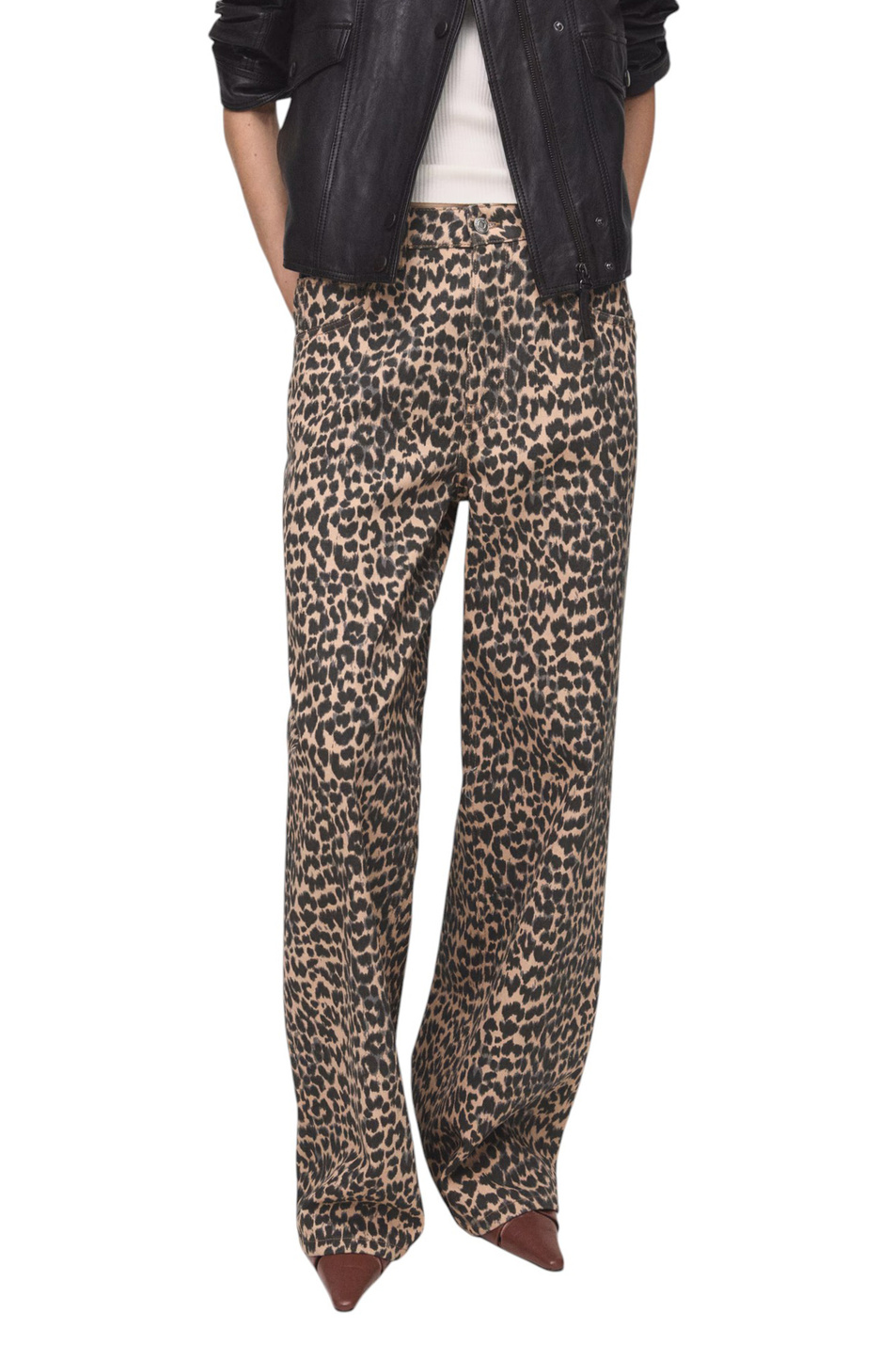 Женский Mango Джинсы LEOPARD с леопардовым принтом (цвет ), артикул 17046003 | Фото 3