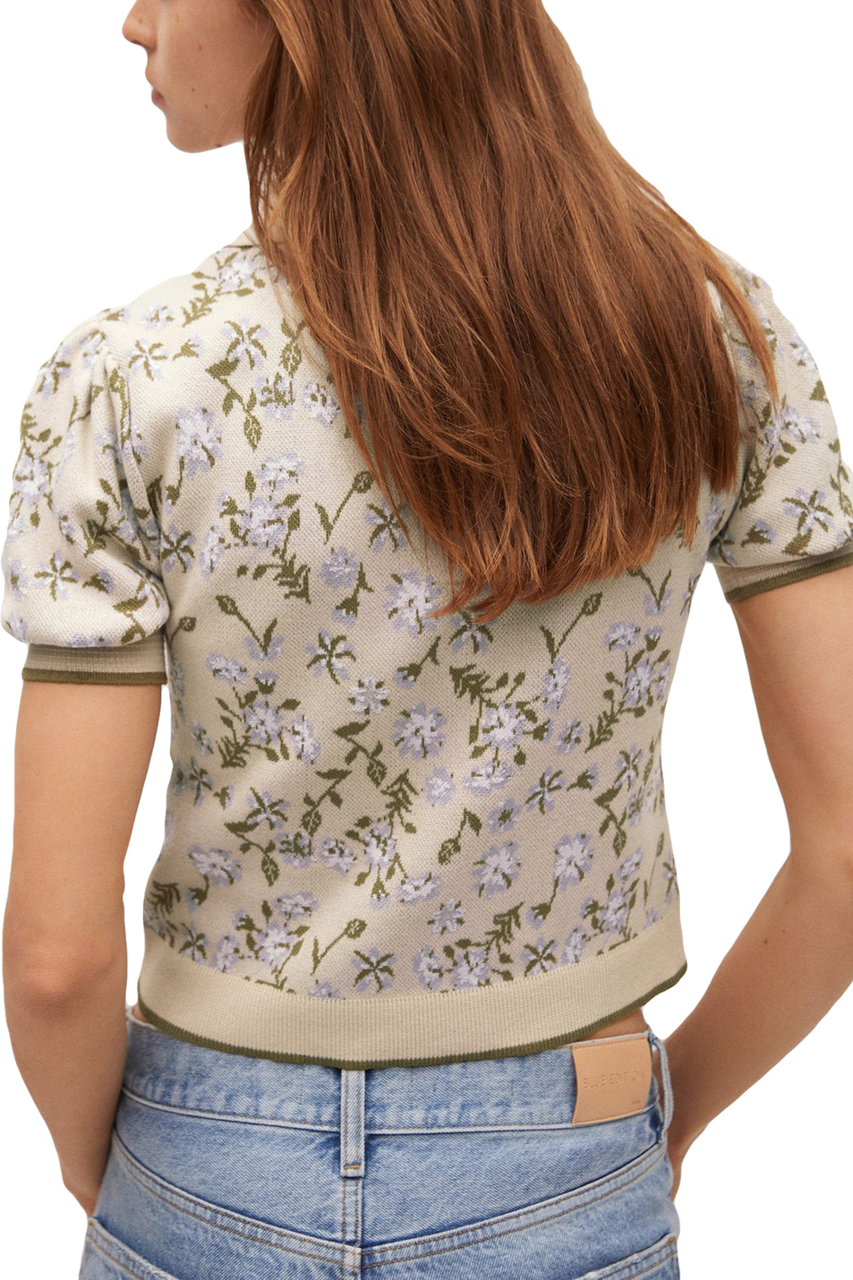 Mango Укороченная рубашка-поло LILAS с цветочным принтом (цвет ), артикул 87097650 | Фото 4