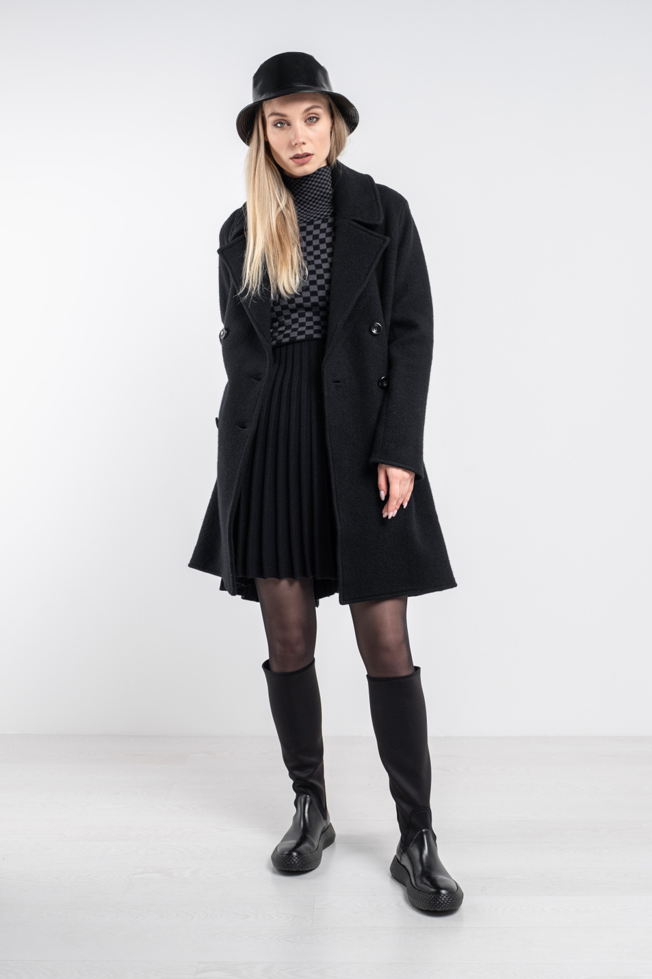 Женский Emporio Armani Двубортное пальто из смесовой шерсти (цвет ), артикул 6H2LT2-2M07Z | Фото 7