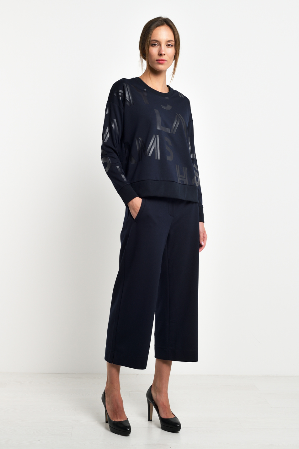 Женский Gerry Weber Свитшот из смесового трикотажа с принтами (цвет ), артикул 270045-44032 | Фото 3