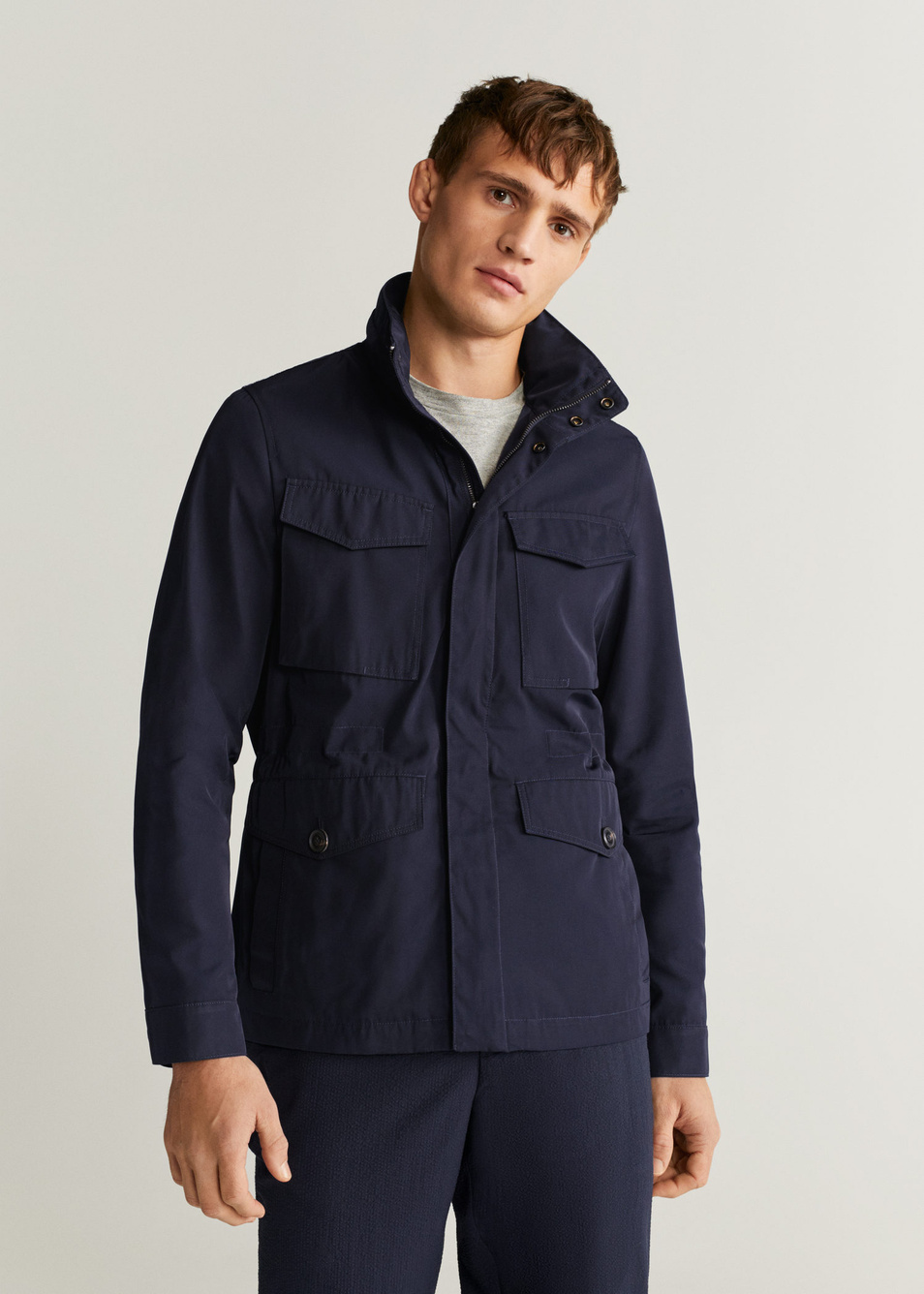 Куртка NINET|Основной цвет:Синий Мужской Mango Man Куртка NINET (цвет ), артикул 67074381 | Фото 1