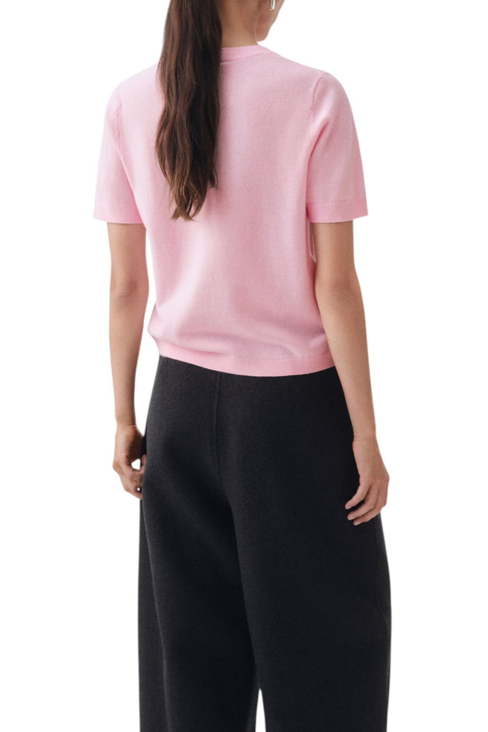 Джемпер TAURUS с короткими рукавами|Основной цвет:Розовый Женский Mango Джемпер TAURUS с короткими рукавами (цвет ), артикул 17016357 | Фото 4