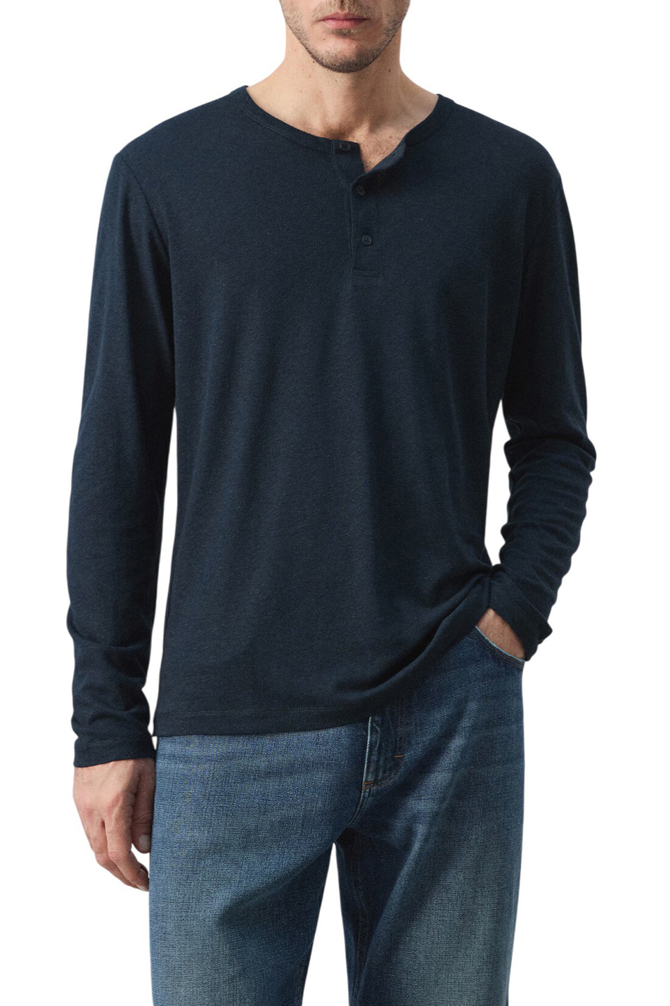 Мужской Mango Man Джемпер PANAML однотонный (цвет ), артикул 27035965 | Фото 3