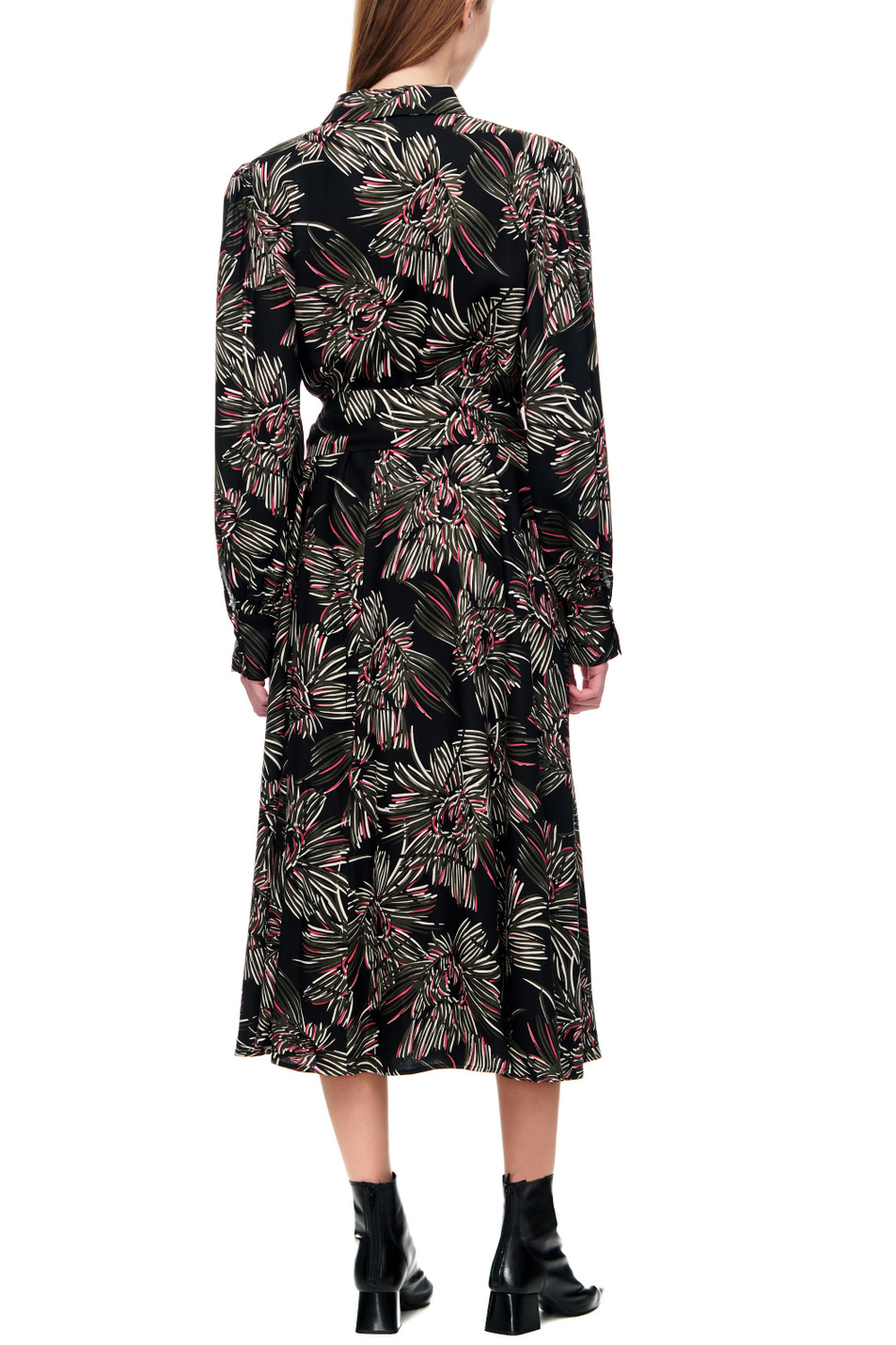 Persona Расклешенное платье-рубашка DEFINITO из вискозной ткани с набивным рисунком (цвет ), артикул 1224042 | Фото 5