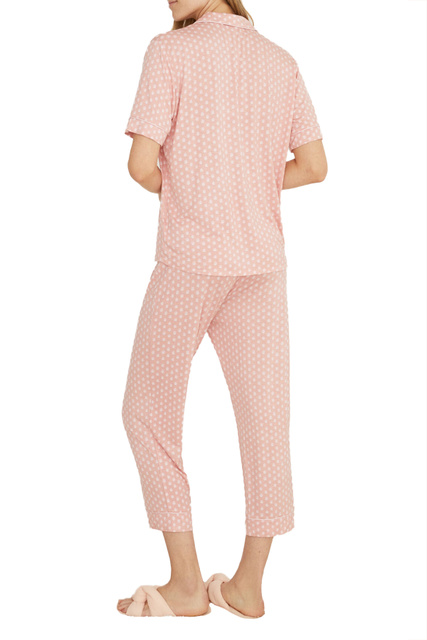Пижама из вискозы с принтом|Основной цвет:Розовый|Артикул:4753104 | Фото 2