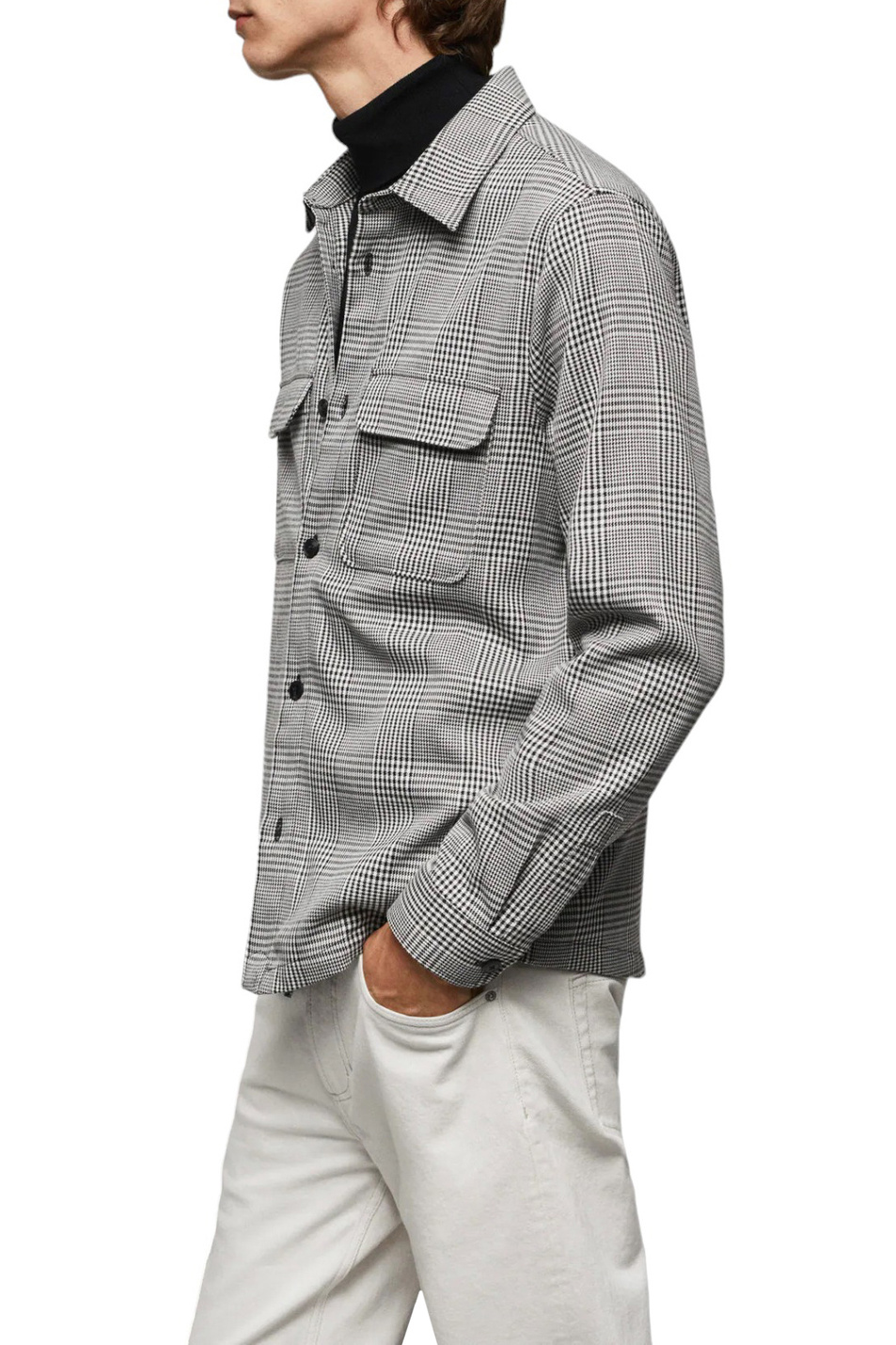 Мужской Mango Man Рубашка MAXIMO стандартного кроя с карманами (цвет ), артикул 57005957 | Фото 4