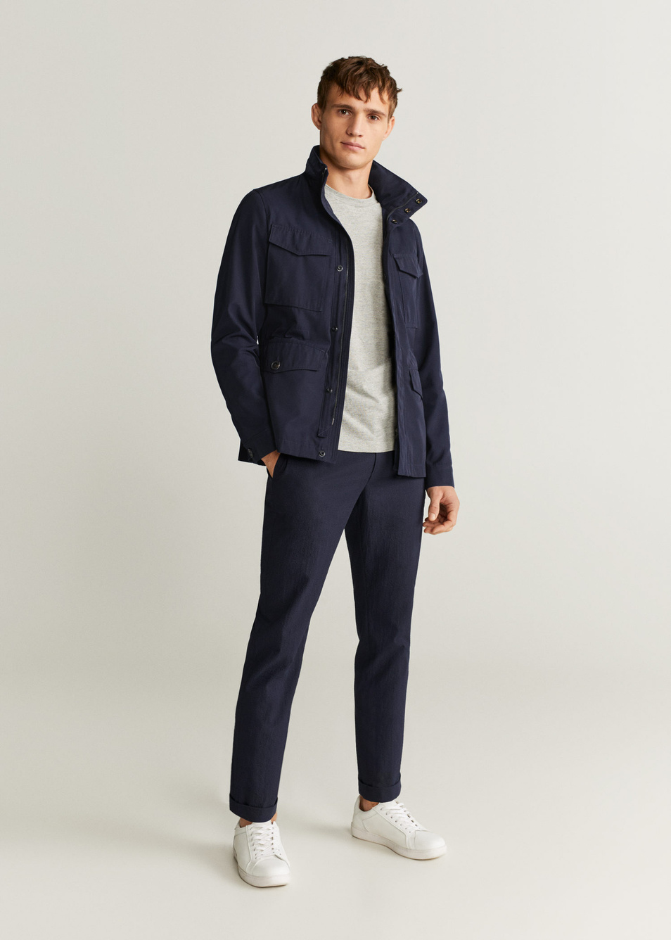 Куртка NINET|Основной цвет:Синий Мужской Mango Man Куртка NINET (цвет ), артикул 67074381 | Фото 2