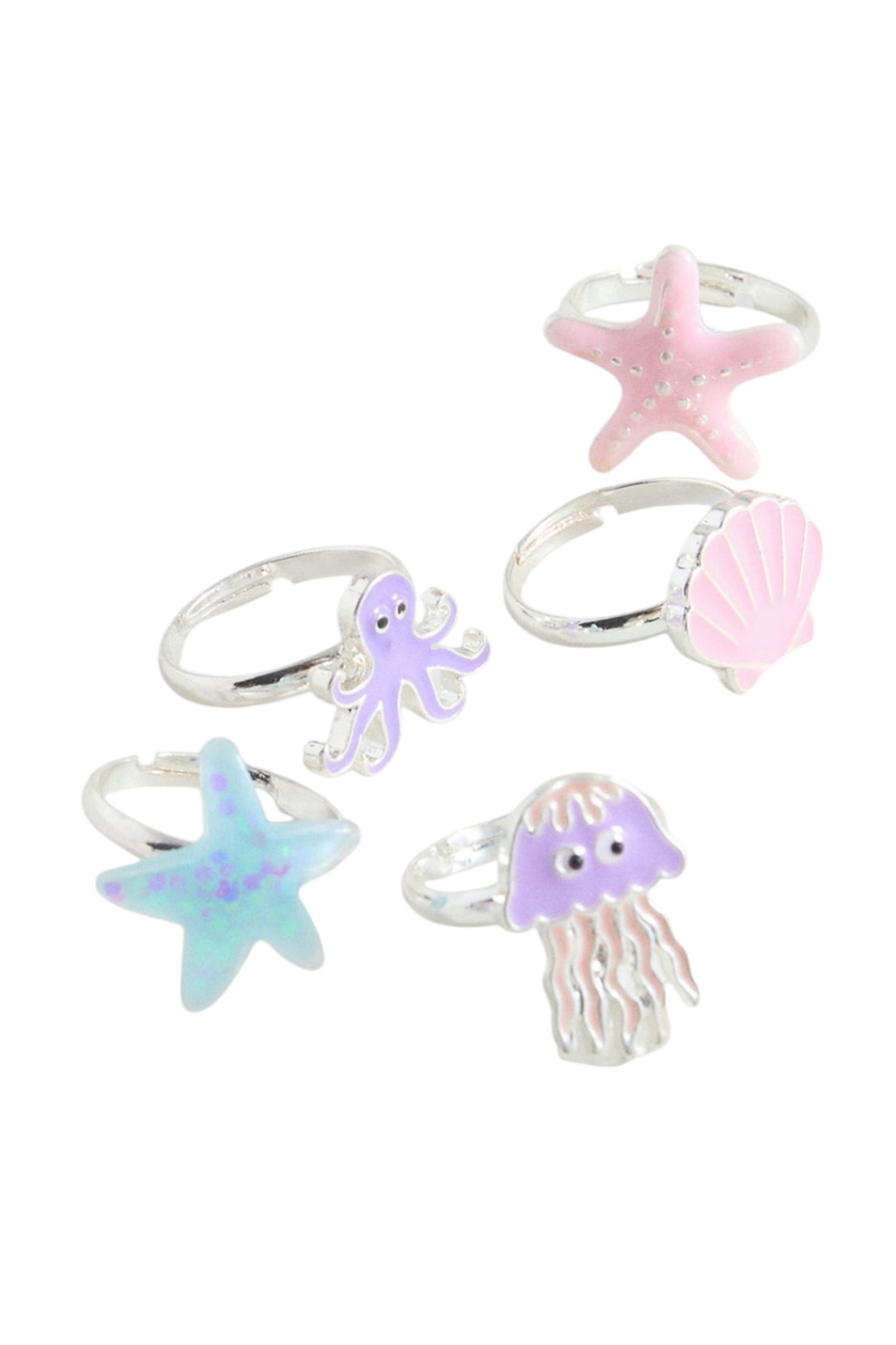 Девочкам Mango Kids Кольцо OCEANR в комплекте из 5 шт (цвет ), артикул 87044794 | Фото 1