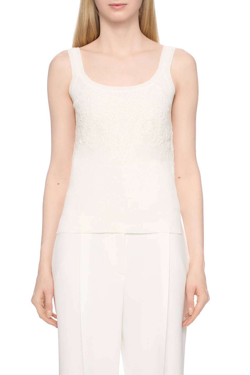 Женский ERMANNO SCERVINO Топ с кружевом (цвет ), артикул D465L327APYYS | Фото 4