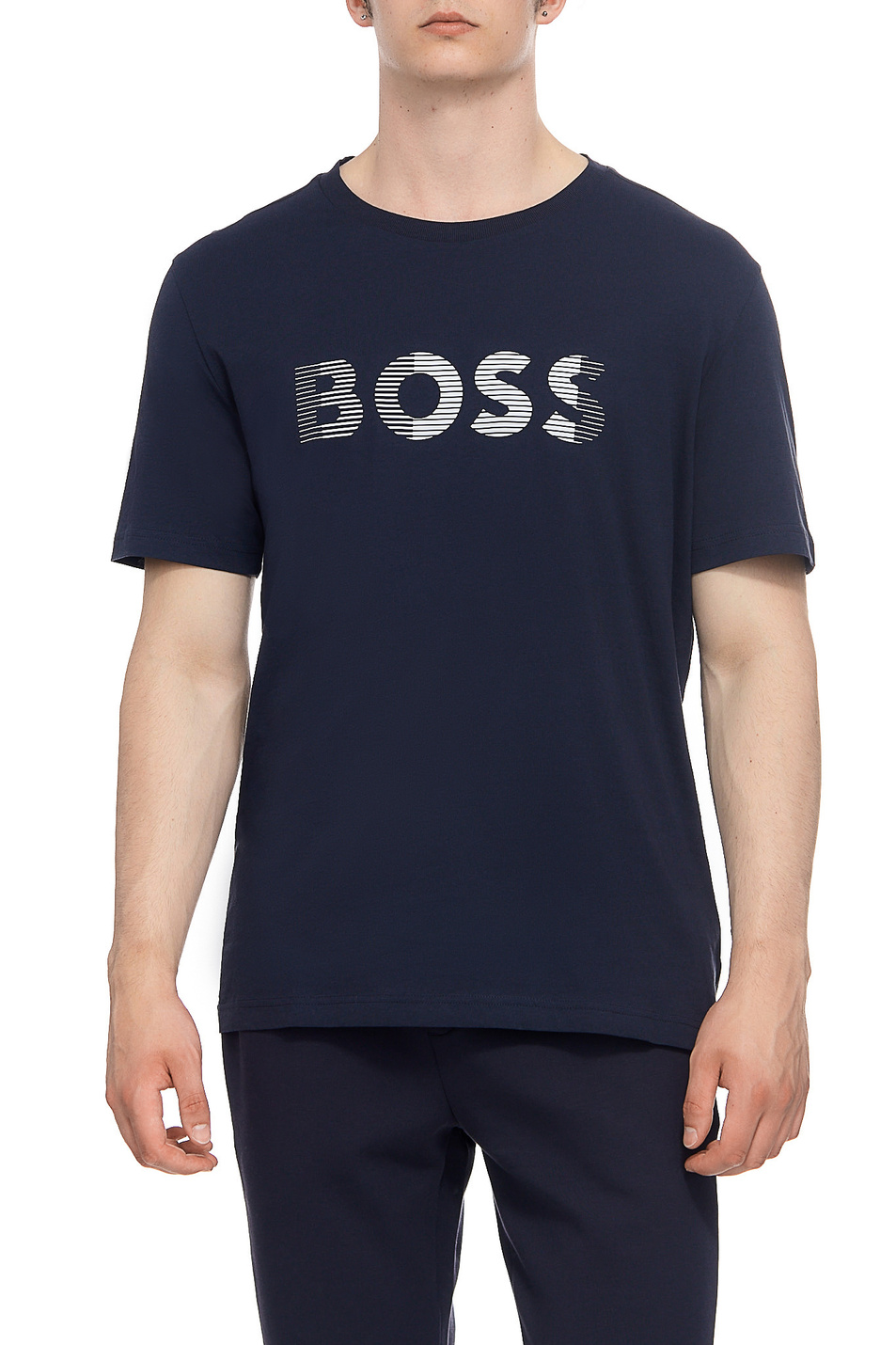 Мужской BOSS Футболка из натурального хлопка с логотипом (цвет ), артикул 50494106 | Фото 1