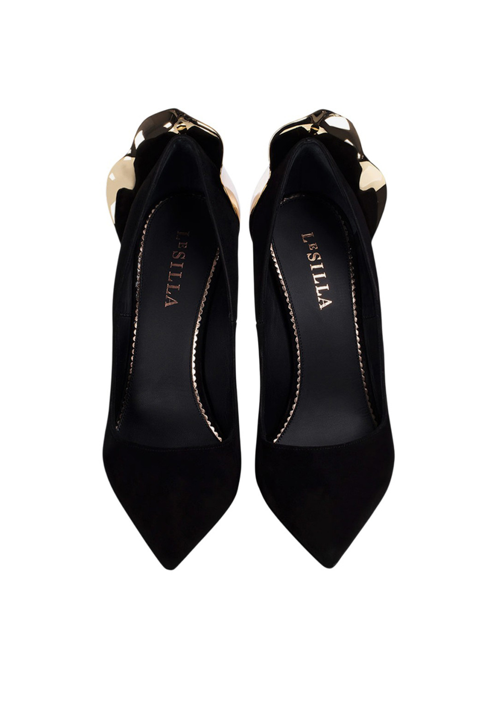 Туфли Petalo из натуральной замши|Основной цвет:Черный Женский Le Silla Туфли Petalo из натуральной замши (цвет ), артикул 3110M100G3PPVEL212 | Фото 4