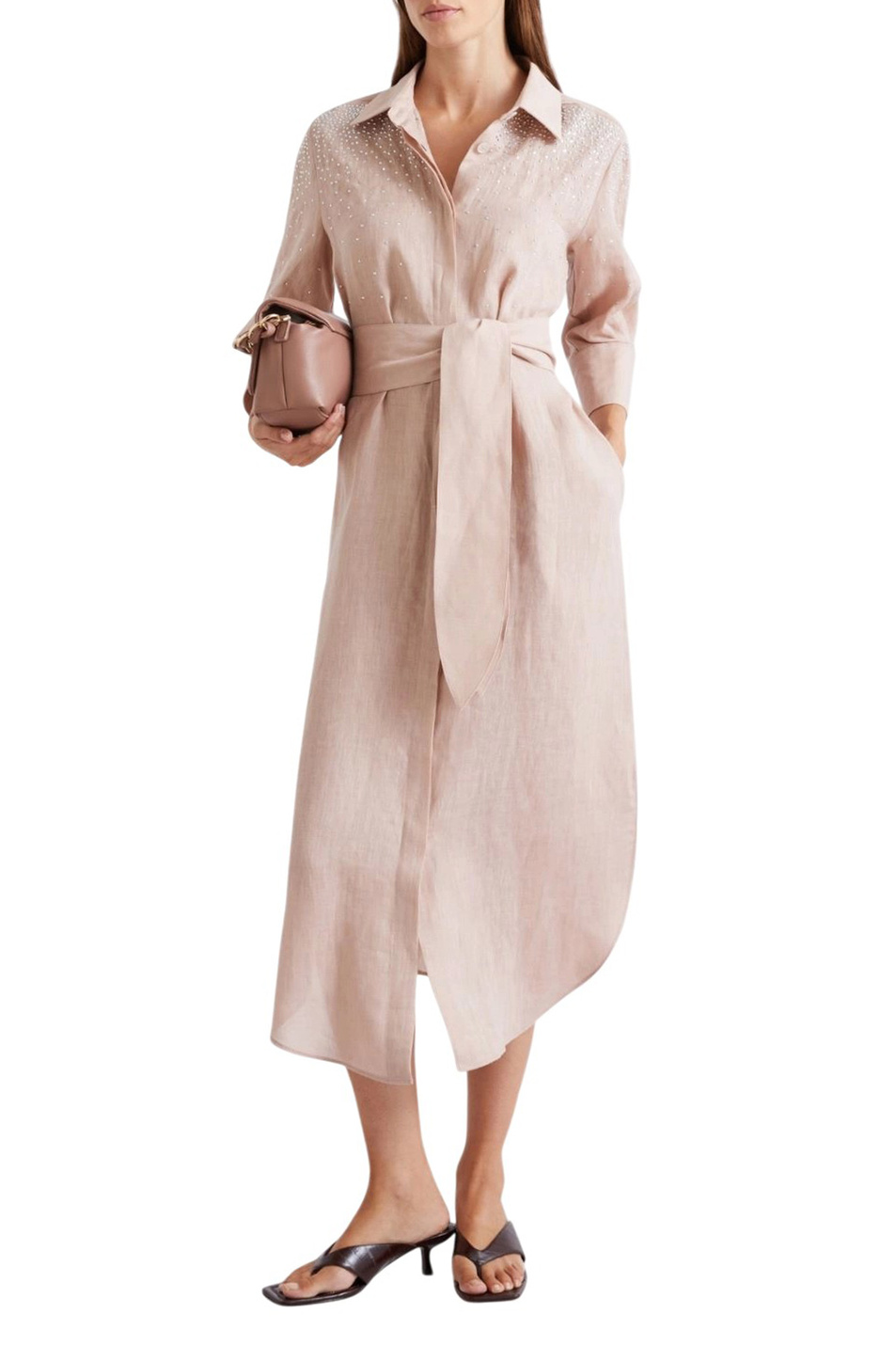 Женский MARELLA Платье-рубашка MLSCALLE из льна (цвет ), артикул 2613221064 | Фото 2