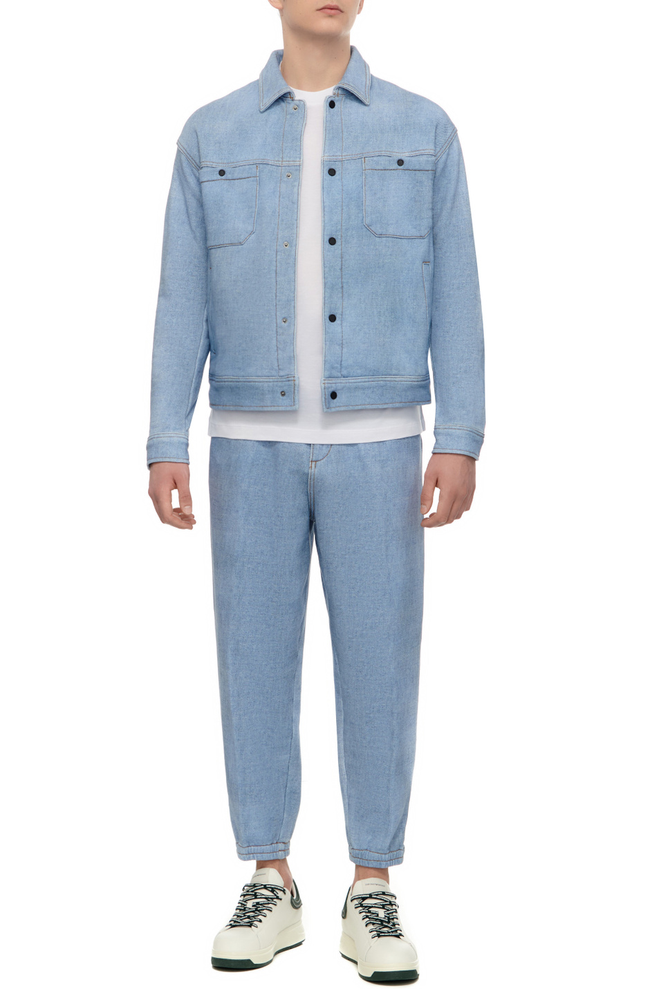 Мужской Emporio Armani Куртка джинсовая из натурального хлопка (цвет ), артикул 3D1MEF-1JWPZ | Фото 2