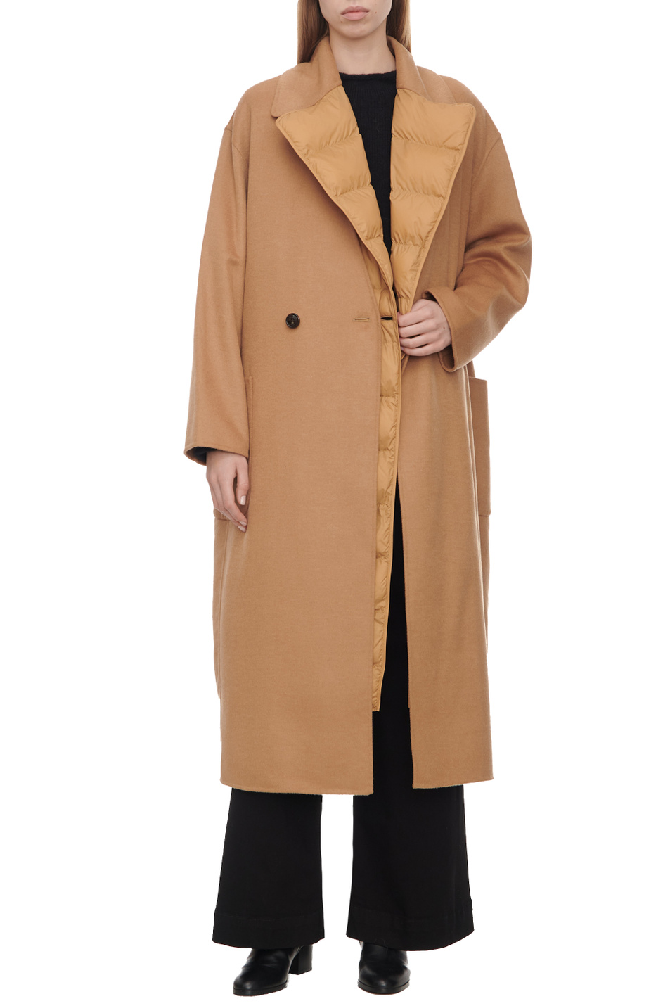 Женский BOSS Пальто из смесовой шерсти со съемной утепленной жилеткой (цвет ), артикул 50504584 | Фото 4