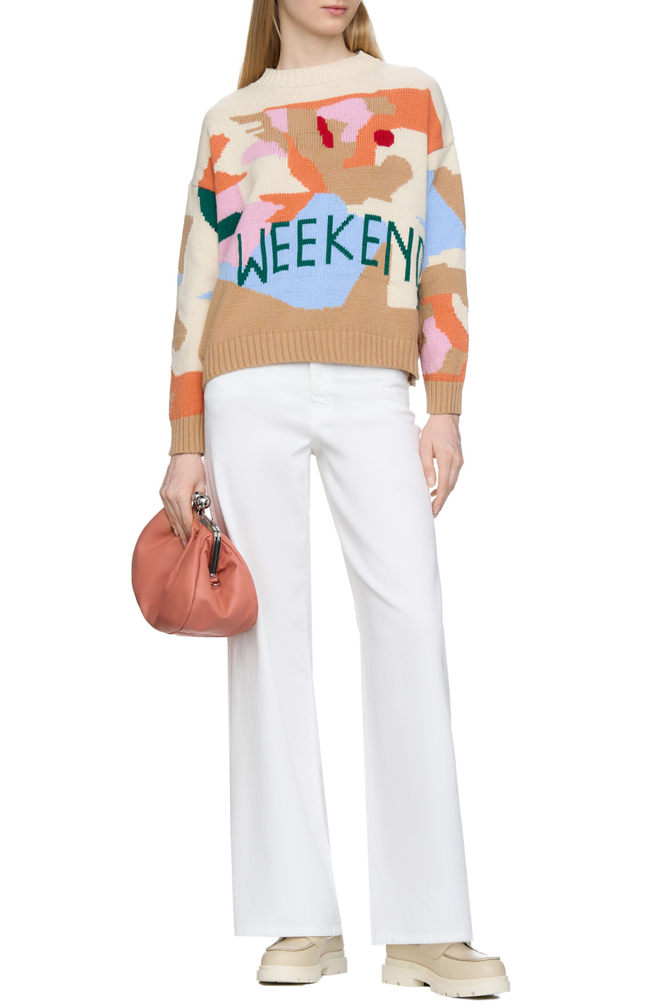 Женский Weekend Max Mara Джинсы MEDINA широкого кроя (цвет ), артикул 2515131011 | Фото 3