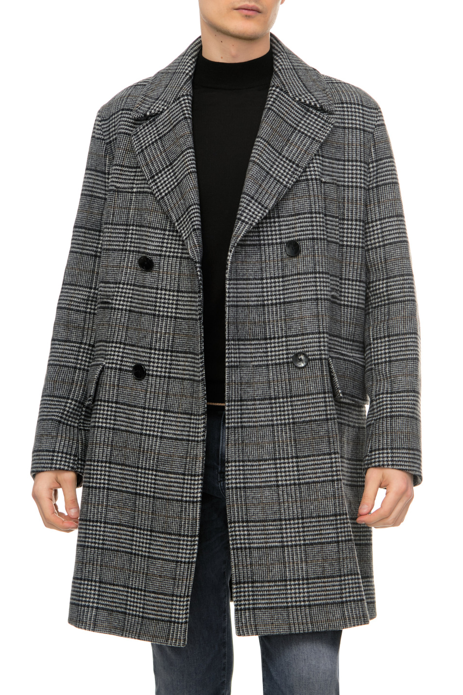 Мужской BOSS Двубортное пальто из смесовой шерсти (цвет ), артикул 50479513 | Фото 3