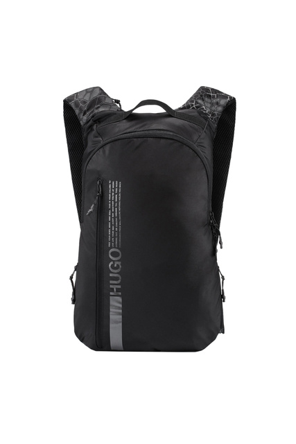 Рюкзак из нейлона с логотипом и принтом|Основной цвет:Черный|Артикул:50460696 | Фото 1