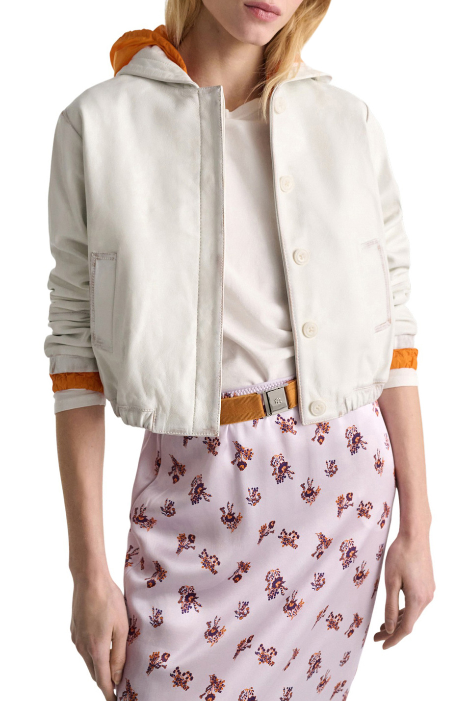 Женский Dorothee Schumacher Куртка из натуральной кожи (цвет ), артикул 444102 | Фото 4