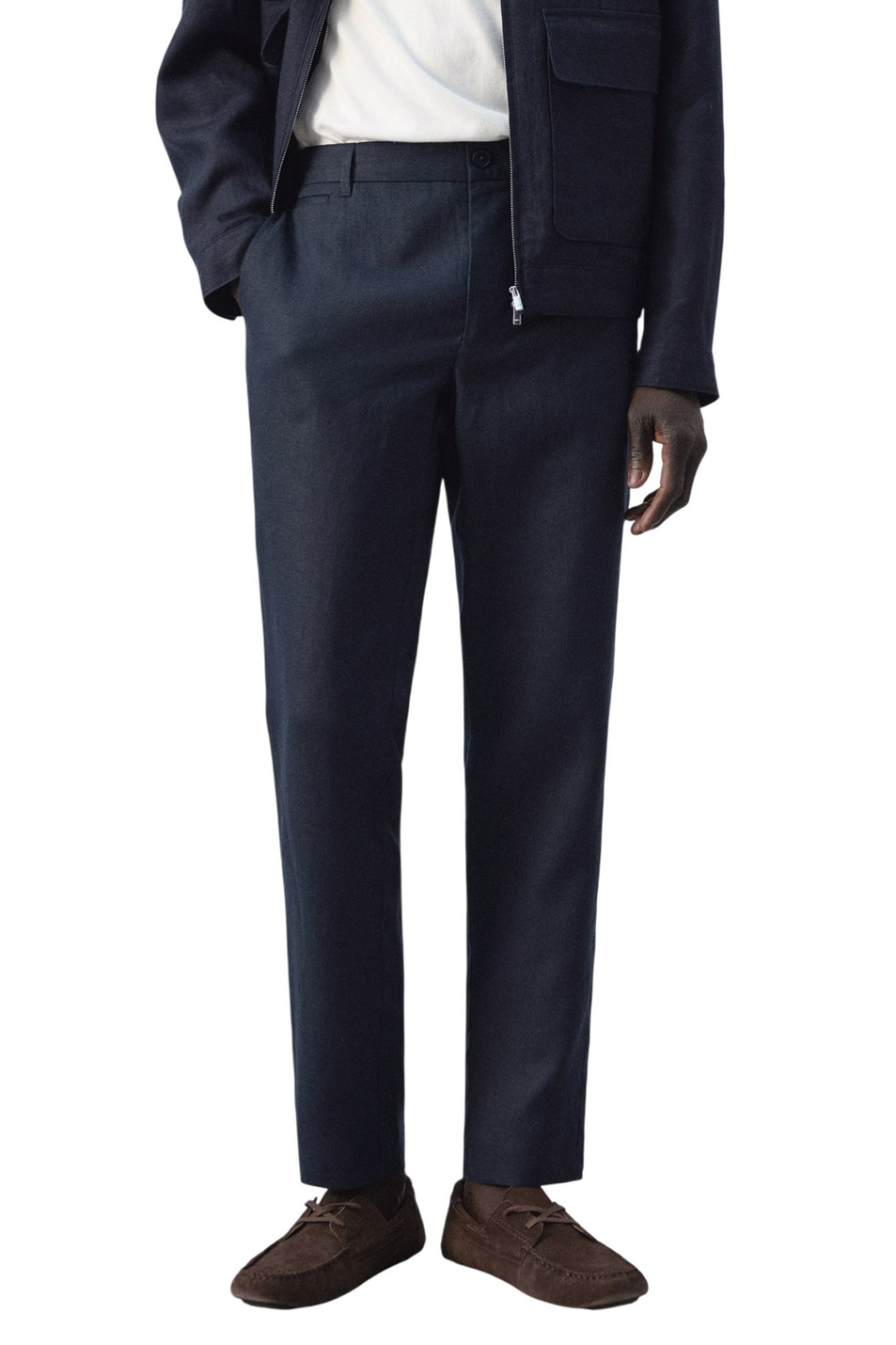 Мужской Mango Man Брюки OYSTER из льна (цвет ), артикул 27026711 | Фото 3