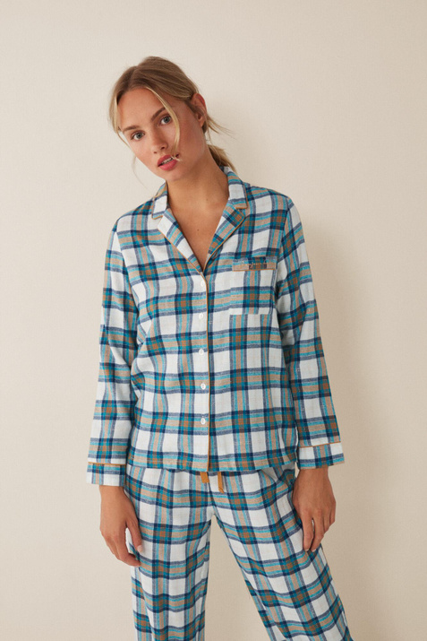 Women'secret Длинная клетчатая пижама в рубашечном стиле ( цвет), артикул 3596702 | Фото 3