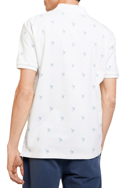 Рубашка поло из натурального хлопка|Основной цвет:Белый|Артикул:1433837 | Фото 2
