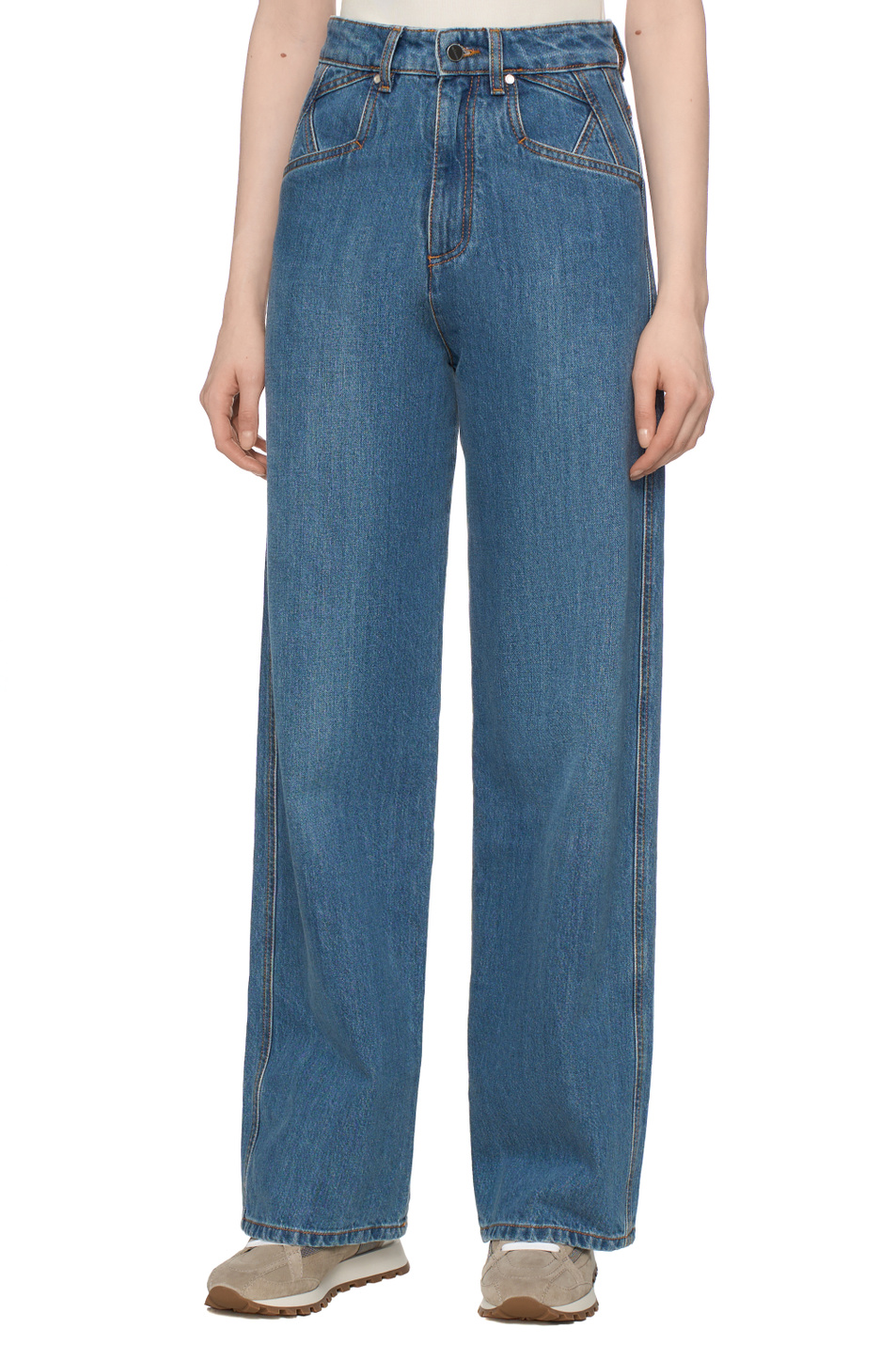 Женский Kiton Джинсы из хлопка (цвет ), артикул DJ53102K0509H06003 | Фото 4