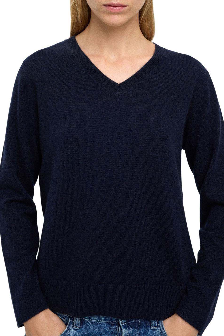 Пуловер из кашемира|Основной цвет:Синий Женский Parfois Пуловер из кашемира (цвет ), артикул 239696 | Фото 3