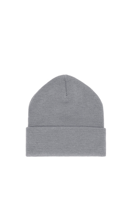 Базовая вязаная шапка-бини|Основной цвет:Серый|Артикул:0124433 | Фото 2