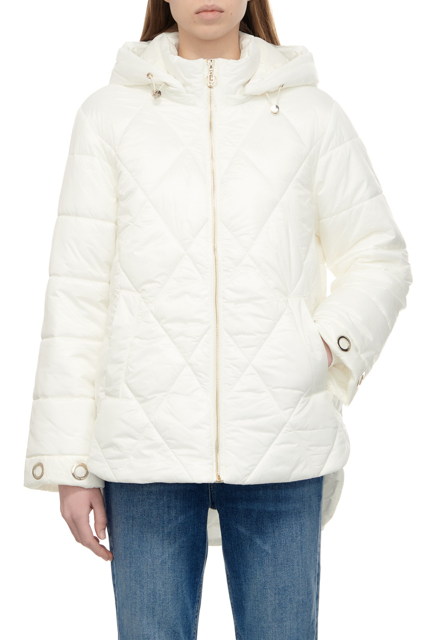 Куртка стеганая с капюшоном|Основной цвет:Белый|Артикул:TA4063TS031 | Фото 1