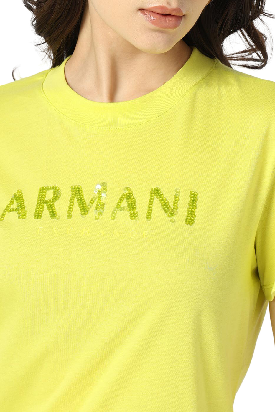 Женский Armani Exchange Футболка с пайетками (цвет ), артикул XW002340-AF10358 | Фото 5