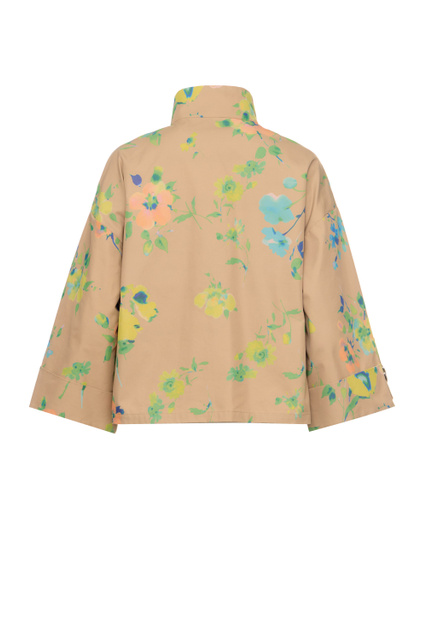 Куртка APPLAUSO с цветочным принтом и стразами|Основной цвет:Бежевый|Артикул:70810823 | Фото 2