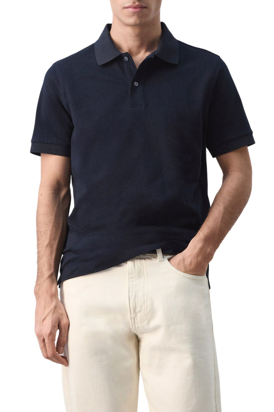 Мужской Mango Man Поло REA из хлопка (цвет ), артикул 27024427 | Фото 3