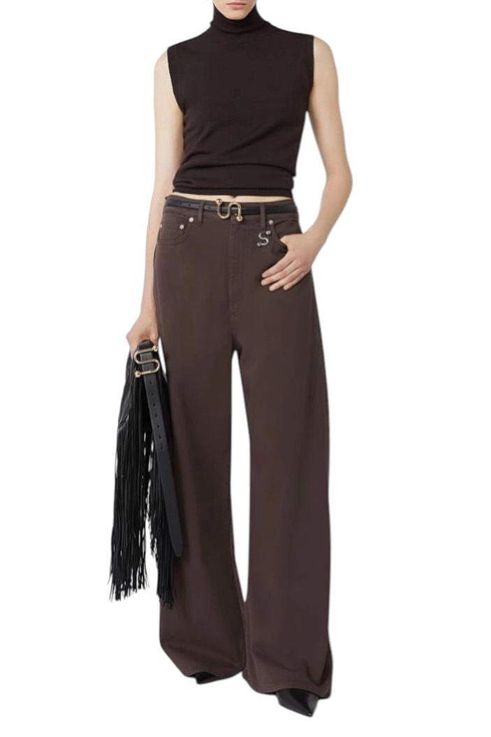 Женский Sportmax Джинсы SIAMESE из хлопка (цвет ), артикул 2522136025 | Фото 3