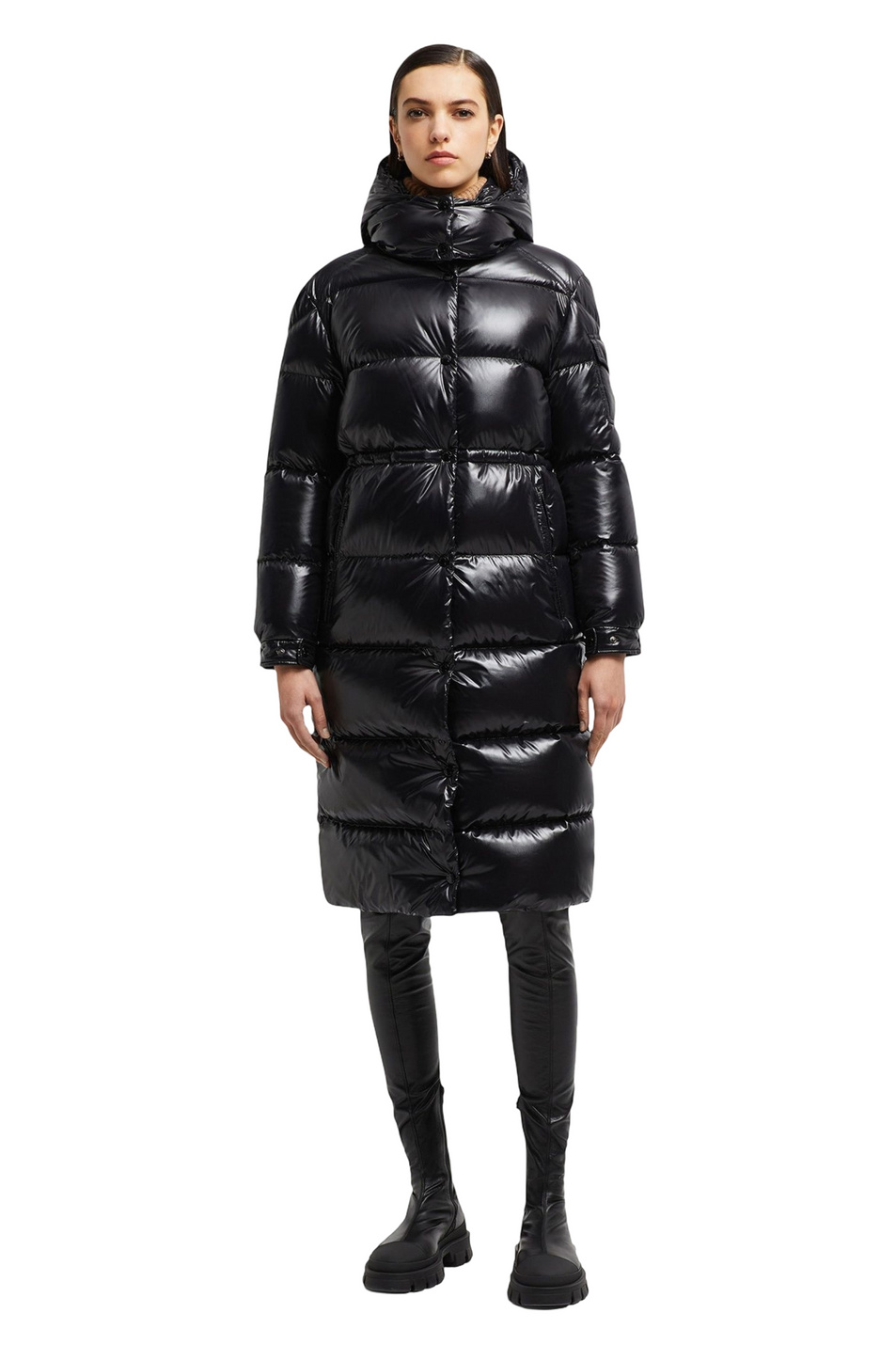 Пальто CAVETTAZ с пуховым наполнителем|Основной цвет:Черный Женский Moncler Пальто CAVETTAZ с пуховым наполнителем (цвет ), артикул L20931C00016-68950 | Фото 2