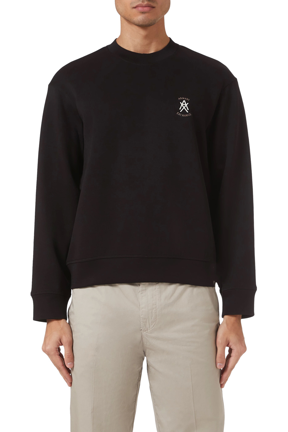 Свитшот с логотипом|Основной цвет:Черный Мужской Armani Exchange Свитшот с логотипом (цвет ), артикул XM001777-AF10818 | Фото 4