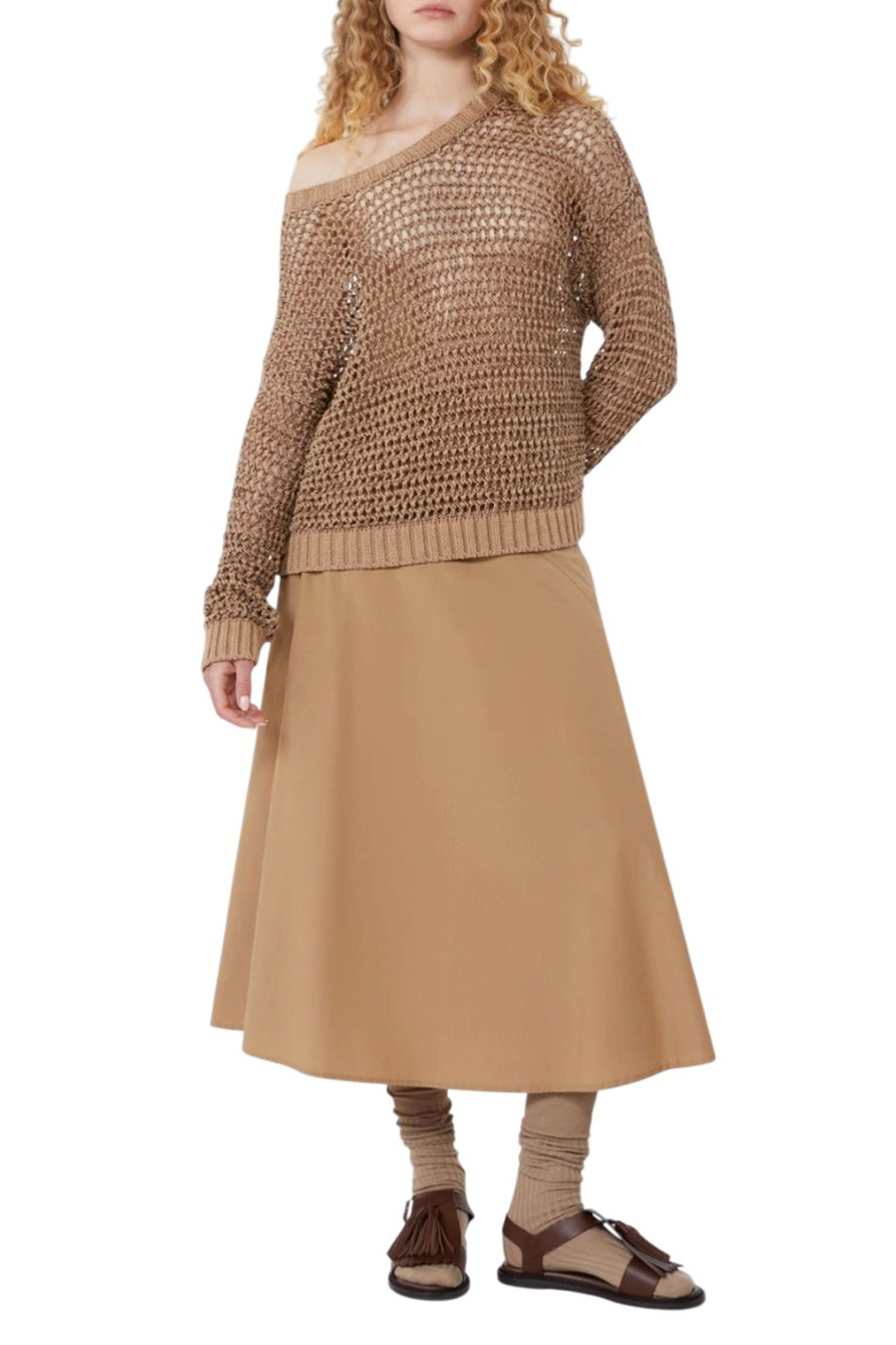 Женский Weekend Max Mara Юбка ZATTERA из хлопка (цвет ), артикул 2615101042 | Фото 2