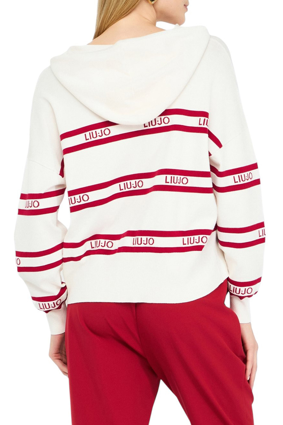 Женский Liu Jo Худи из смесовой вискозы с логотипом (цвет ), артикул TF5216MS63L | Фото 4