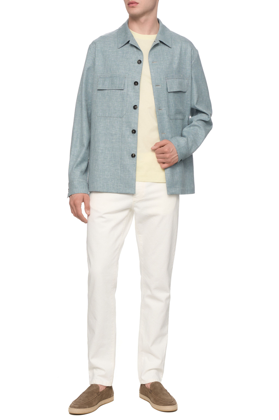 Мужской Zegna Футболка из хлопка (цвет желтый), артикул UF360A9-F765-G01 | Фото 3